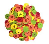 EAI Education QuietShape Foam Place Value Disks Ones to Thousands: Set of 160