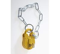 EAI FB14 Yellow Chain Type London Fire Brigade Padlock Supplied with 1 Key