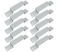Eai Fence Panel Security Brackets Anti-Rattle Clips Concrete Or Wooden 4 Inch X 4 Inch Posts Galvanised Steel Pack Of 10