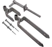 Field Gate Hinge Set Double Strap Hook to Drive and Bolt Pattern | Hot Dip Galvanised | 12 Inch / 300mm
