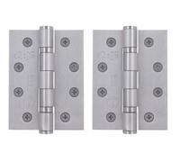 EAI Fire Door Hinges 4" / 102mm | Satin Stainless Steel Grade 13 | Pack of 2