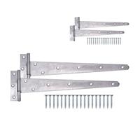 EAI Galvanised Gate Tee Hinges - 450mm / 18 Inch Extra Heavy Duty T Hinges for Wooden Gates, Doors & Sheds - 4 Pack