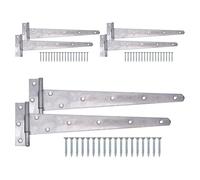EAI Galvanised Gate Tee Hinges - 450mm / 18 Inch Extra Heavy Duty T Hinges for Wooden Gates, Doors & Sheds - 6 Pack