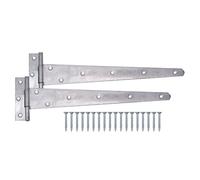 EAI Galvanised Gate Tee Hinges - 450mm / 18 Inch Extra Heavy Duty T Hinges for Wooden Gates, Doors & Sheds - 2 Pack