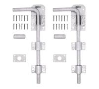 EAI Gate Drop Bolt | Heavy Duty Galvanised 12 Inch / 300mm Gate/Garage Drop Down Bolt | Pack of 2 with Fixings