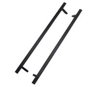 EAI Guardsman Door Pull Handle Matt Black, 1200mm Offset Cranked Design with Bolt Through Fixings for Front Door 1 Pair