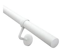 EAI Handrails for Stairs | Banister Hand Rail 3600mm | for Indoor Staircase Matt White | Kit with 3 Rails & 4 Handrail Brackets
