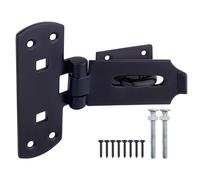 EAI Hasp and Staple Lockable Heavy Duty 150mm 6 Inch Vertical Pattern with Fixing Bolts and Screws - Black