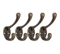 EAI Hat Coat & Robe Hook - Antique Brass - Pack of 4