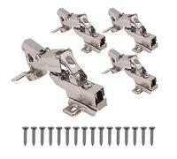 EAI Kitchen Cabinet Hinge | 35mm | Clip On Sprung Soft Close Inset 165 Deg | c/w Screw On Plate | Pack of 4