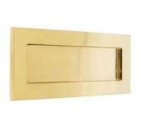 Eai Large Victorian Solid Brass Letter Plate - 305X100mm - Polished Brass