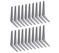 EAI London Shelf Bracket 200x150mm / 8x6 Inch Grey Wall Mounted 20 Pack