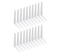 EAI London Shelf Brackets | White 200x150mm / 8x6 Inch Shelving Support Bracket | Pack of 20