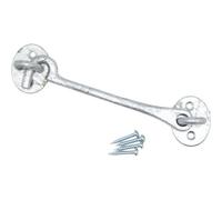 Eai Long Cabin Hook Iron Strong Hold Back Gate Or Door Hook Quality Style Cast Iron- 10 Inch - Galvanised
