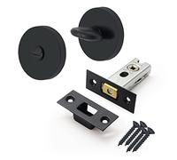 EAI Matt Black Bathroom Tubular Deadbolt Kit, 64mm Case, 44mm Backset
