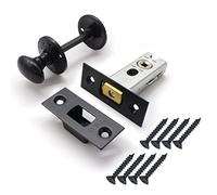 EAI Matt Black Bathroom Tubular Deadbolt Set, 76mm Case, 57mm Backset