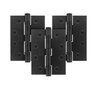 EAI Matt Black Door Hinges, 102mm / 4 Inch, 1.5 Pairs Fir
