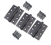 EAI Matt Black Door Hinges Fir Grade 13, 102mm / 4 Inch, 1.5 Pairs | Stainless Steel Black Ball Bearing Hinges Grade 13 Fire Tested, 1.5 Pairs / 3 Pack with Fixings