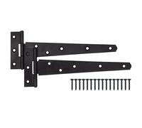 EAI Matt Black Gate Tee Hinges, 350mm / 14 Inch, Heavy Duty, 2 Pack
