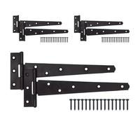 EAI Matt Black Gate Tee Hinges, 350mm / 14 Inch, Heavy Duty, 6 Pack