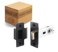 EAI Matt Black Tubular Door Latch, 64mm / 2.5 Inch, Pack of 10
