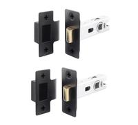 EAI Matt Black Tubular Door Latch, 64mm / 2.5 Inch, Pack of 2