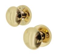 Eai - Mortice Door Knob Set Victorian Polished Brass