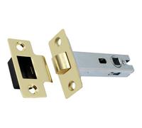 Eai - Mortice Tubular Door Latch Quality Bolt Through Type With Smart Strike Keep - 3" - Brass - Pack Of 1 Latch