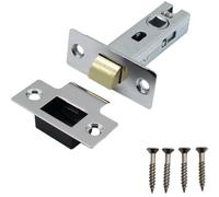 Eai - Mortice Tubular Door Latch Quality Bolt Through Type With Smart Strike Keep 3" - Polished Chrome - Pack Of 1 Latch