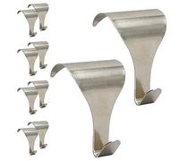 EAI Moulding Hook for Dado Picture Rail - 3.2 x 4.8cm, Pack of 10 | Polished Chrome Moulding Picture Rail Hook to Hang Picture Frames & Protect Walls | Home Decor