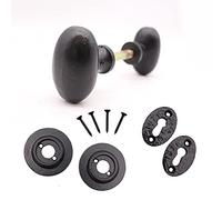 EAI Oval Mortice Rim Knob | 156mm / 6.6 Inches | Black Antique