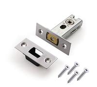 EAI Polished Chrome Bathroom Tubular Deadbolt Set, 64mm Case, 44mm Backset