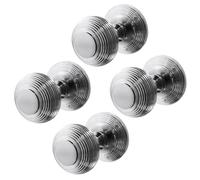 EAI Polished Chrome Door Knobs, 2 Pairs - Beehive