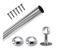 EAI Polished Chrome Wardrobe Rail Round for Clothes Hanging (25x1829mm)