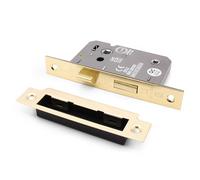 EAI PVD Brass Bathroom Lock, 74mm Case x 57mm Backset