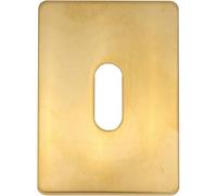 Eai - Repair Escutcheon Key Hole Cover Plate Self Adhesive Fix - Polished Brass - 65X47X1.2mmmm