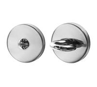 EAI Round Bathroom Thumbturn & Release Set - Polished Chrome | Universal Silver Door Turn and Release Lock for Bathroom/Toilet with Emergency Coin Release Lock