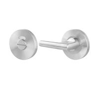 EAI Round Bathroom Thumbturn & Release Set, Satin Stainless Steel Turn and Release, Bathroom/Toilet Door Lock