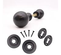 EAI Round Mortice Rim Knob | 156mm / 6.6 Inches | Black Antique