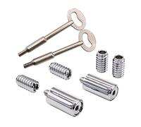 EAI Sash Window Stop for Security and Ventilation | Polished Chrome | Pack of 2 Stops & 2 Keys