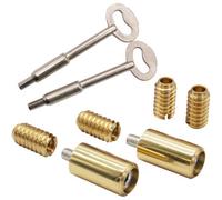 Eai Sash Window Stop Set With Ventilation Restrictor Feature With Keys - Polished Brass