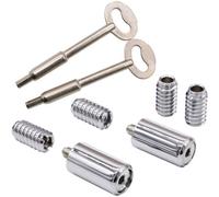 Eai Sash Window Stop Set With Ventilation Restrictor Feature With Keys - Polished Chrome