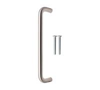 EAI Satin Door Pull Handle, 300 x 19mm Commerical Door Pull D Handle Satin Stainless for Schools, Offices, Shops & More