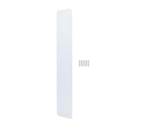 EAI Satin Door Push Plate, 425 x 75mm Plain Finger Push Plate with Radius Corners Satin Aluminium
