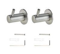 EAI Satin Hook, Robe Coat or Towel Hook, Stainless Steel, 2 Pack