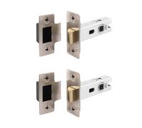 EAI Satin Nickel Tubular Door Latch, 76mm / 3 Inch, Pack of 2