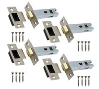 EAI Satin Nickel Tubular Latch, 64mm / 2.5 Inch, Pack of 4