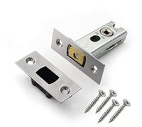 EAI Satin Stainless Bathroom Tubular Deadbolt Set, 64mm Case, 44mm Backset