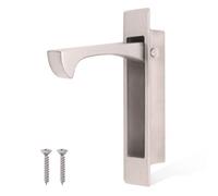 EAI Edge Pull Handle for Pocket Door | 90x18x14mm | Satin Nickel | Flush Mounted for Pocket Doors, Sliding Doors or Cabinet Doors
