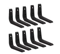 EAI Strong Shelf Bracket Black Reinforced Stay, 100mm x 75mm, 10 Pack